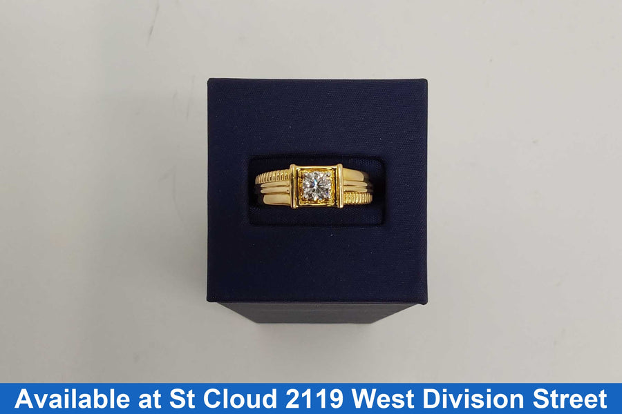 Men's Ring - Yellow Gold 18k (.750) 6.94 grams Size 6