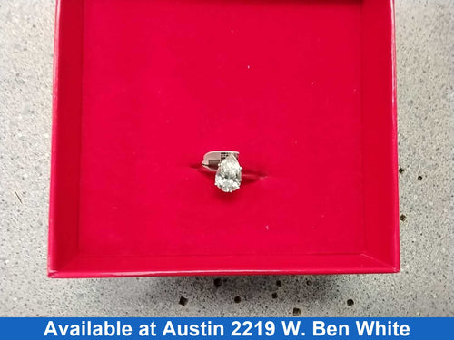 Women's Ring - Solitaire - White Gold 14k (.585) 3.7 grams Size 5