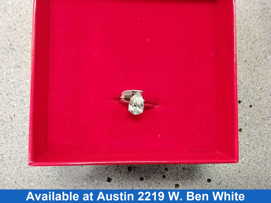 Women's Ring - Solitaire - White Gold 14k (.585) 3.7 grams Size 5