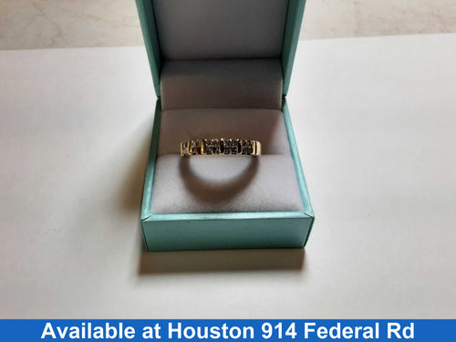 Ring - Channel Set - Yellow Gold 14k (.585) 5.4 grams Size 8