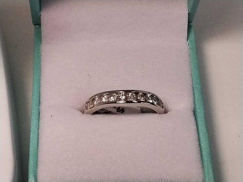 Ring - Wedding Band - White Gold 14k (.585) 3.7 grams Size 7.5