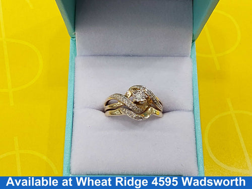 Ring - Engagement Set - Yellow Gold 10k (.417) 3.5 grams Size 7