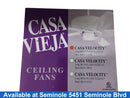 Casa Vieja Velocity Y2193 White Ceiling Fan