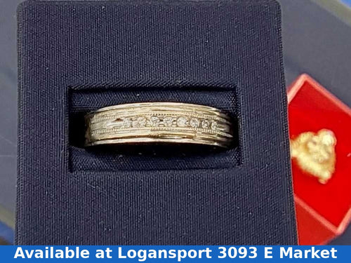 Ring - Wedding Band - White Gold 10k (.417) 5.3 Grams Size 9