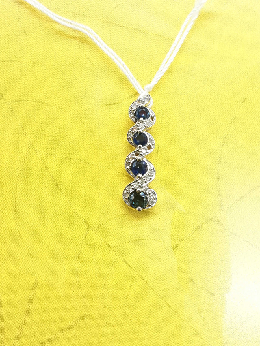 Diamond Pendant - White Gold 14k (.585) 1.4 grams