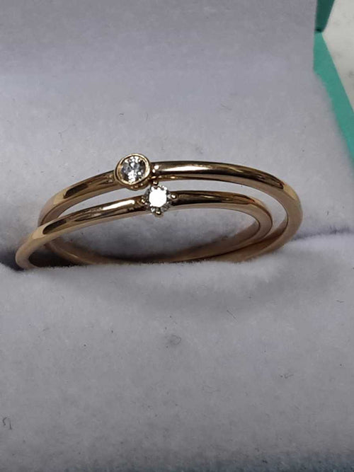 Ring - Wedding Set - Yellow Gold 14k (.585) 2.2 grams Size 8.5