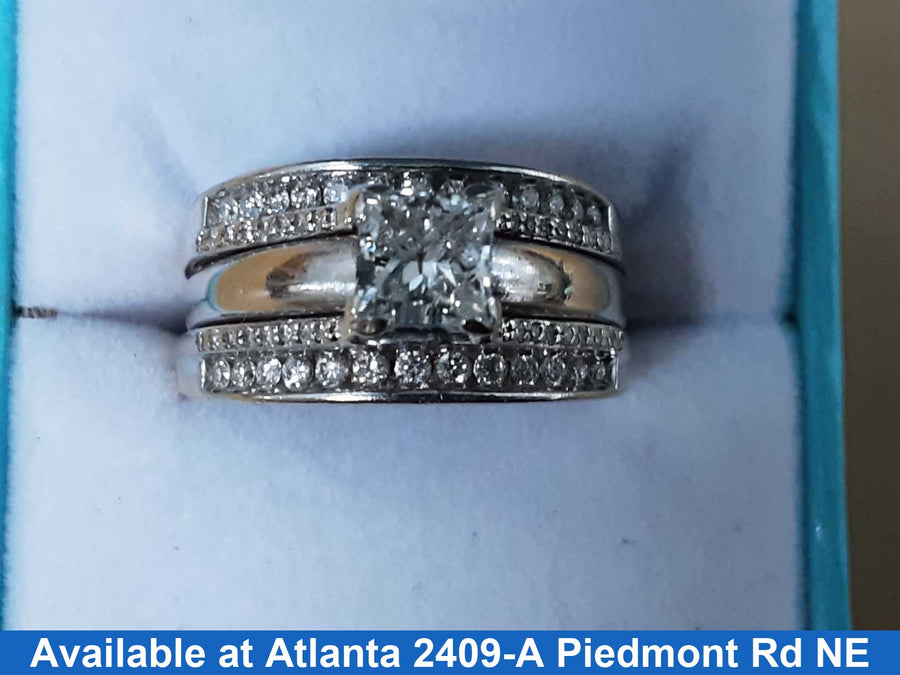 Women's Ring - White Gold 14k (.585) 11.5 grams Size 8.5