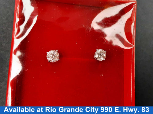 Double Stud Earrings - White Gold 14k (.585) 1.5 grams