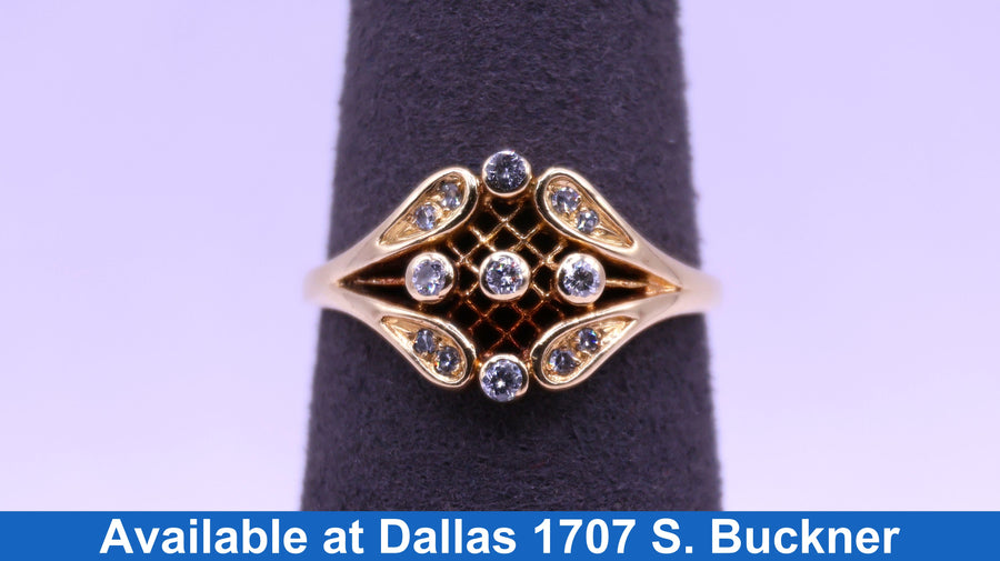 Women's Ring - Yellow Gold 14k (.585) 4 grams Size 6.5