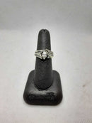 Ring - Wedding Set - White Gold 14k (.585) 7.7 grams Size 7