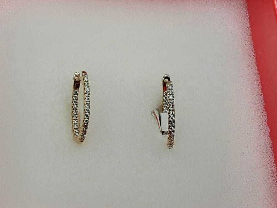 Hoop Earrings - Yellow Gold 10k (.417) 2.2 grams