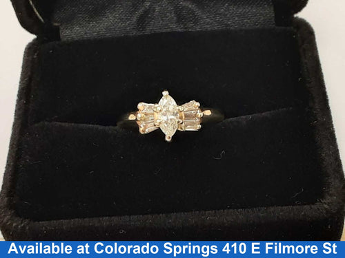 Ring - Wedding Set - Yellow Gold 14k (.585) 2.4 grams Size 4