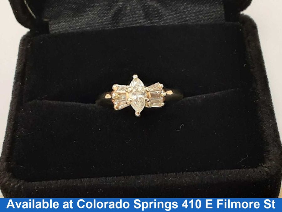 Ring - Wedding Set - Yellow Gold 14k (.585) 2.4 grams Size 4