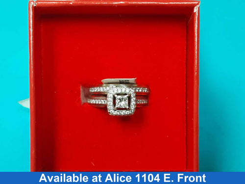 Ring - Engagement Set - White Gold 14k (.585) 5.1 grams Size 5