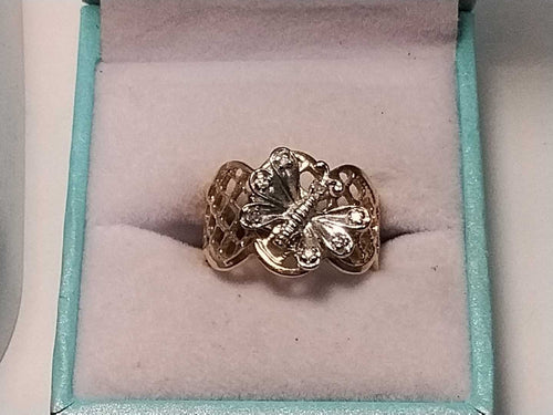 Women's Ring - Yellow Gold 14k (.585) 4.2 grams Size 6.5