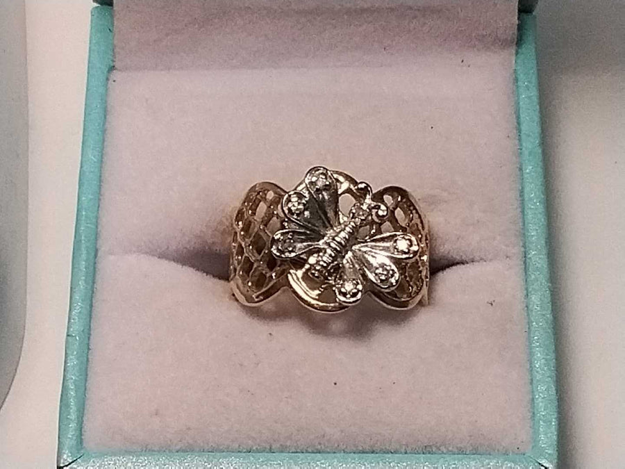 Women's Ring - Yellow Gold 14k (.585) 4.2 grams Size 6.5