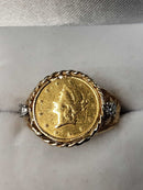 Women's Ring - Yellow Gold 14k (.585) 5.7 grams Size 7