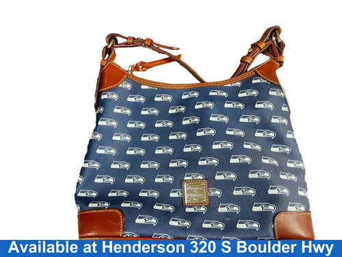 Dooney & Bourke Falcons Nfl Shoulder Bag Blue Purse / Handbag