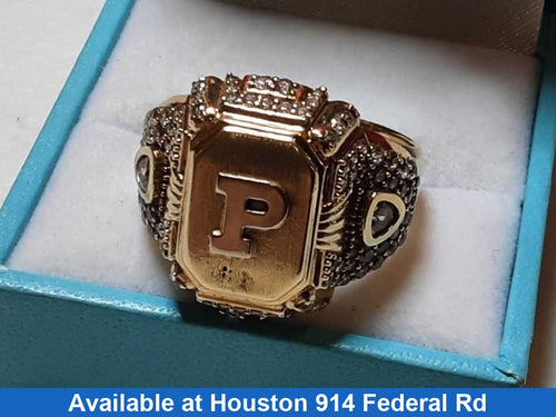 Men's Ring - Yellow Gold 10k (.417) 7.4 grams Size 10.5