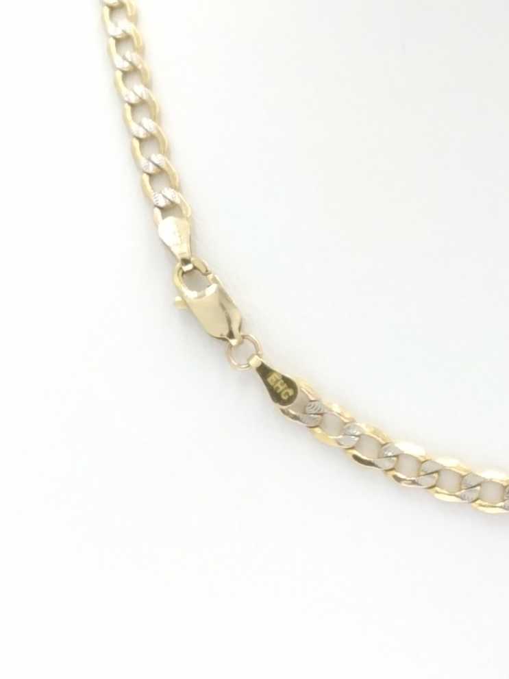 Cuban Link Chain - Tricolor Gold 14k (.585) 6.9 grams 20 inch