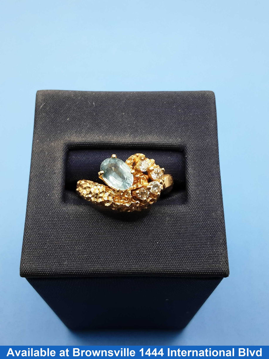 Women's Ring - Yellow Gold 14k (.585) 5.2 grams Size 7