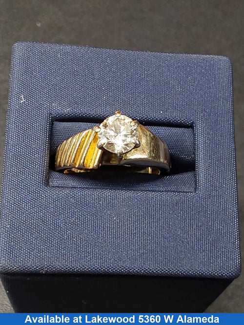 Women's Ring - Solitaire - Yellow Gold 14k (.585) 8.2 grams Size 7