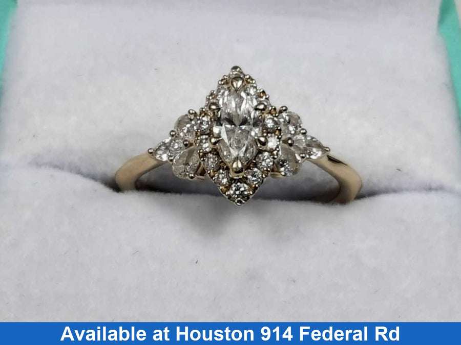 Women's Ring - Yellow Gold 10k (.417) 2.3 grams Size 7.5