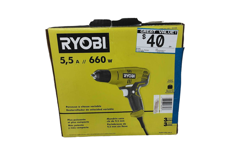 Ryobi D43 Green Corded Hammer Drill