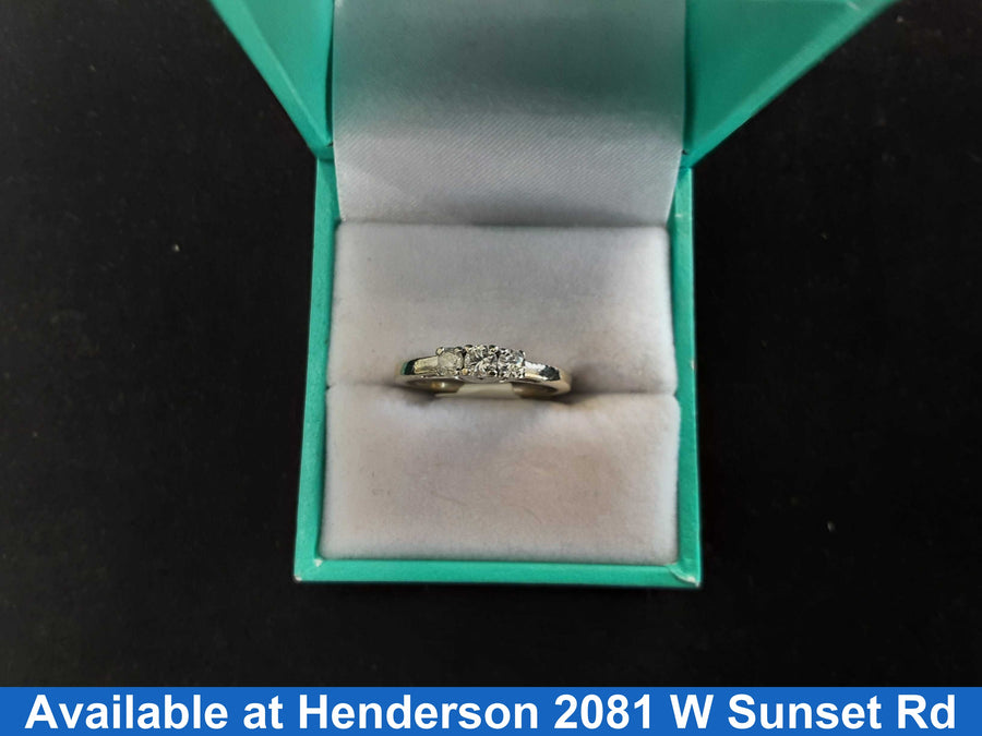 Ring - Engagement Set - White Gold 14k (.585) 2.5 grams Size 6.5