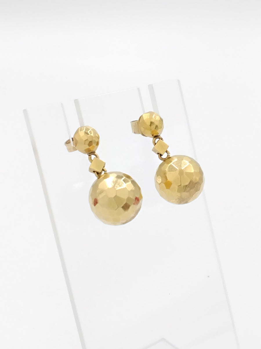 Gold Ball Earrings - Yellow Gold 14k (.585) 4.7 grams