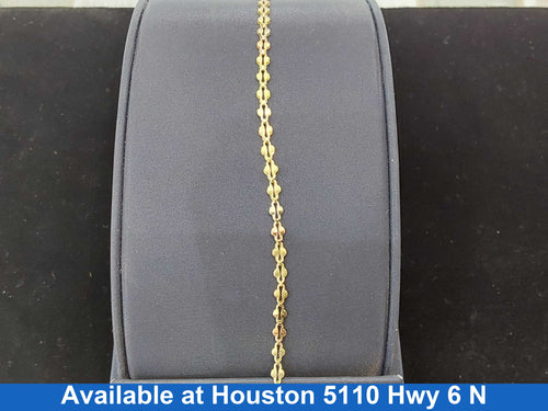 Bracelet - Tricolor Gold 14k (.585) 3.2 grams 7 inch