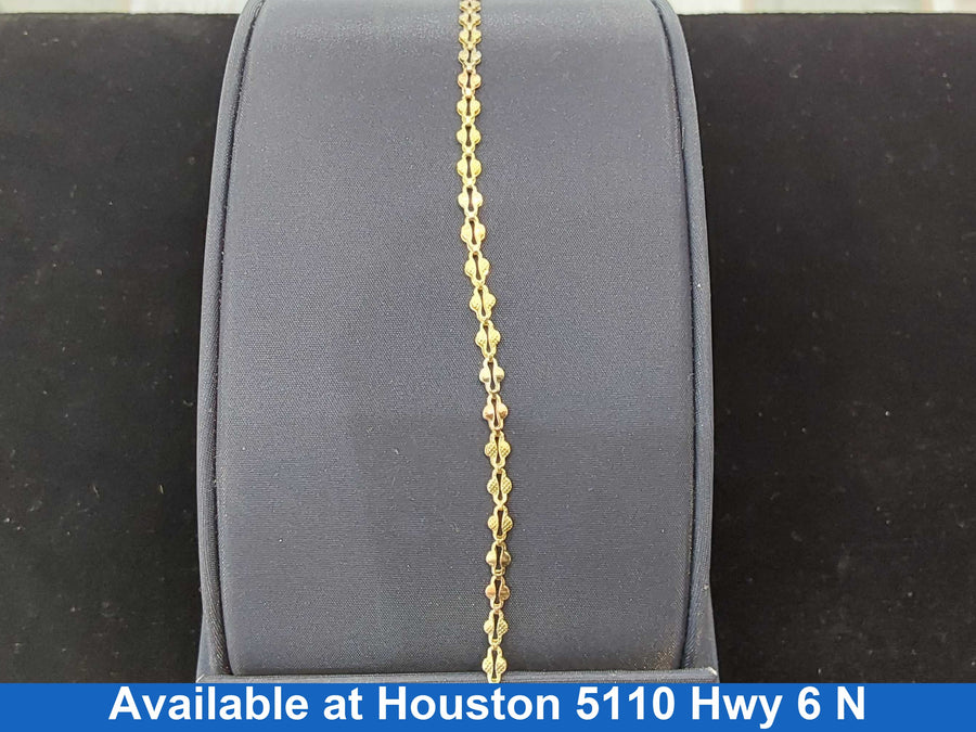 Bracelet - Tricolor Gold 14k (.585) 3.2 grams 7 inch