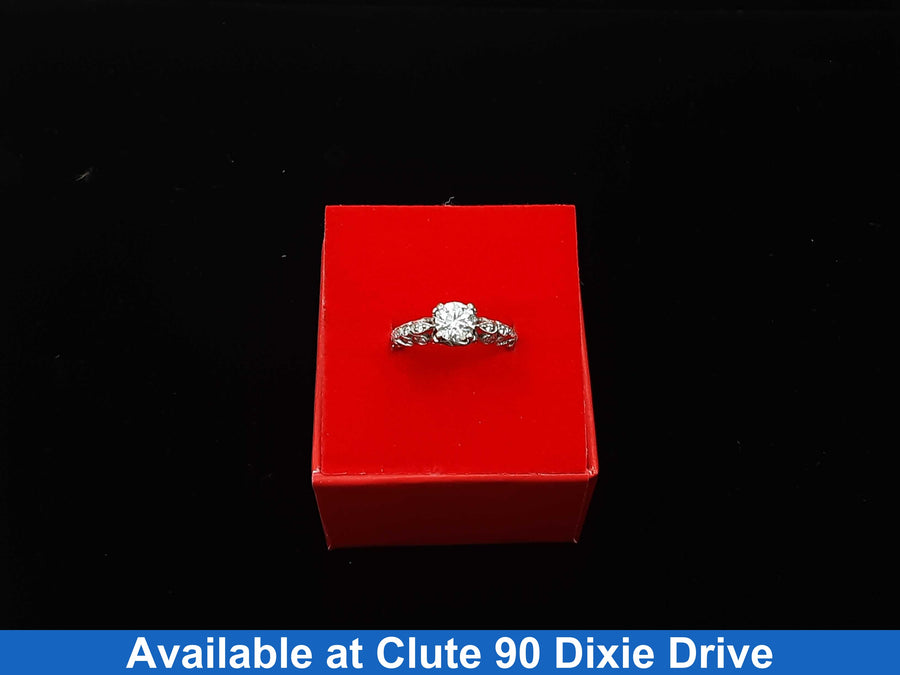 Ring - Wedding Set - White Gold 14k (.585) 3.5 grams Size 6.5