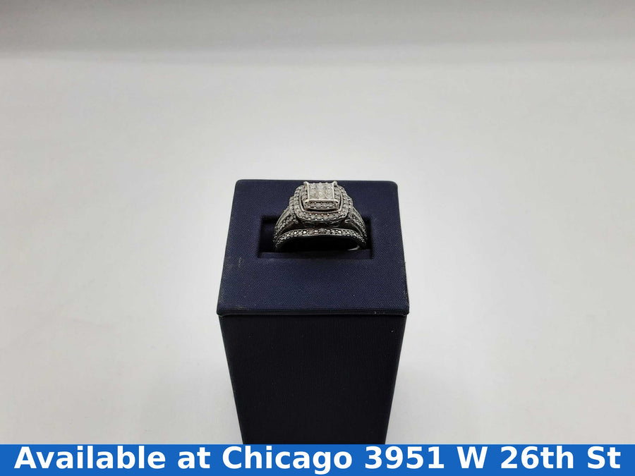 Women's Ring - White Gold 10k (.417) 5.8 grams Size 10.5