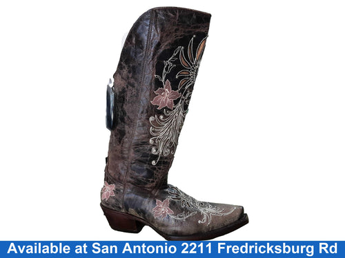 Vaccari Corral Boots Circle G Brown