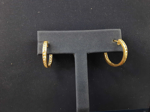 Hoop Earrings - Yellow Gold 10k (.417) 3 grams
