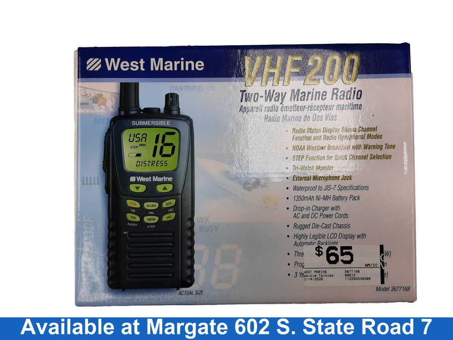 West Marine 3677168 Black Walkie Talkie