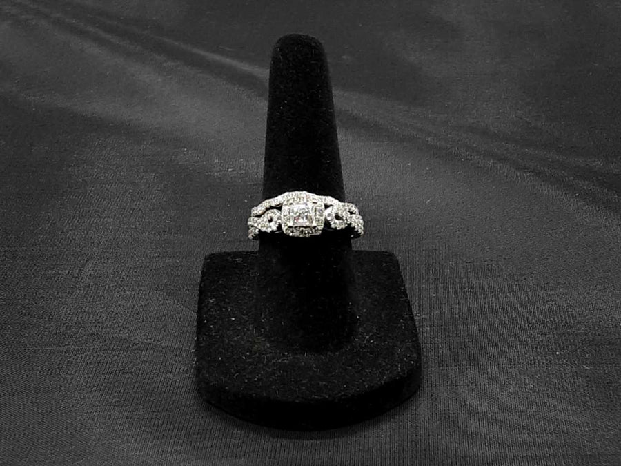 Ring - Engagement Set - White Gold 14k (.585) 6.7 grams Size 6