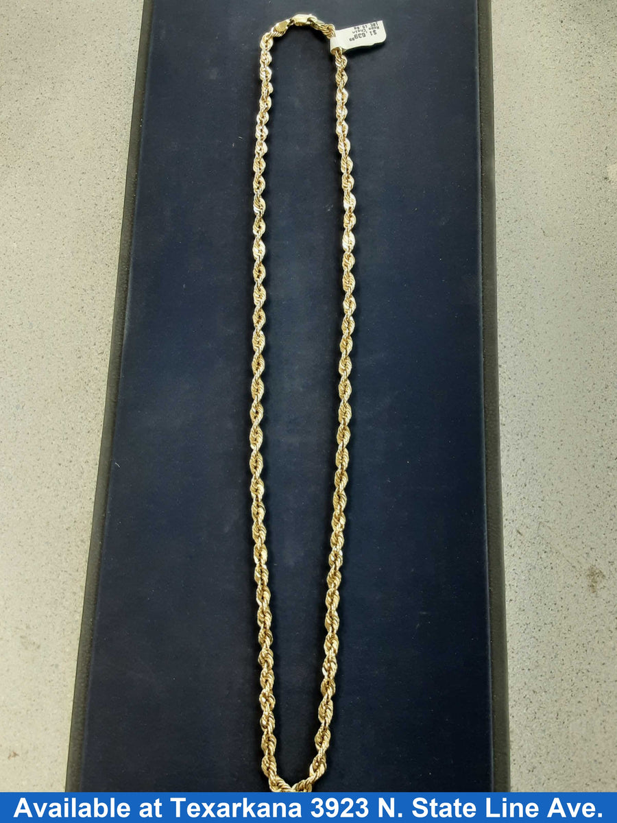 Rope Chain - Yellow Gold 10k (.417) 15.6 grams 27 inch