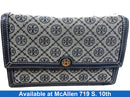 Tory Burch Jacquard Shoulder/crossbody Blue Purse / Handbag