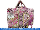Vera Bradley Paisley Meets Plaid Messenger Pink Backpack / Briefcase / Bag