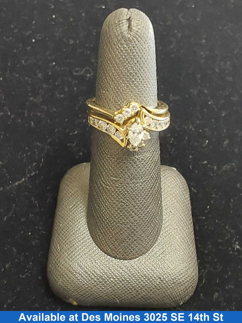 Ring - Wedding Set - Yellow Gold 14k (.585) 6.3 grams Size 7