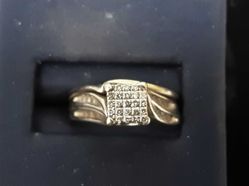 Ring - Wedding Set - White Gold 10k (.417) 4.7 grams Size 7