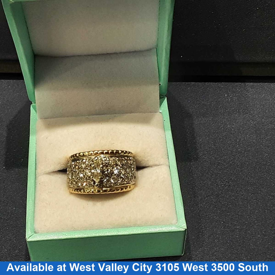 Ring - Wedding Set - White Gold 14k (.585) 11.1 grams Size 20
