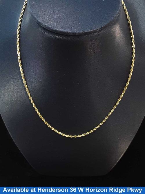 Rope Chain - Yellow Gold 14k (.585) 4 grams 18 inch