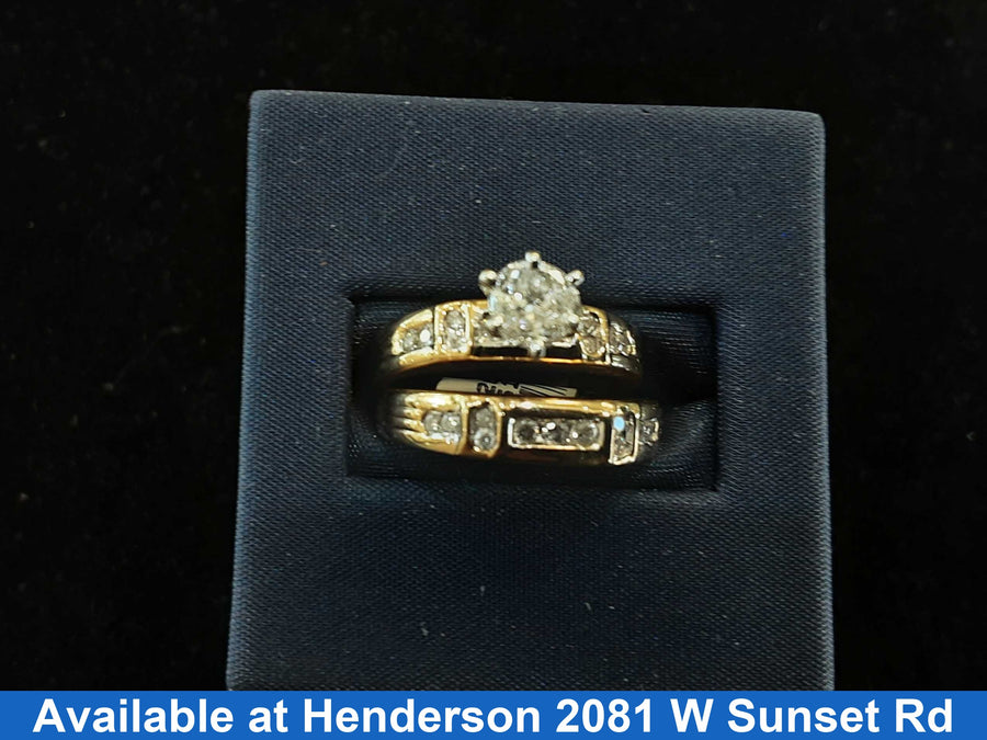 Ring - Engagement Set - Yellow Gold 14k (.585) 4.8 grams Size 7