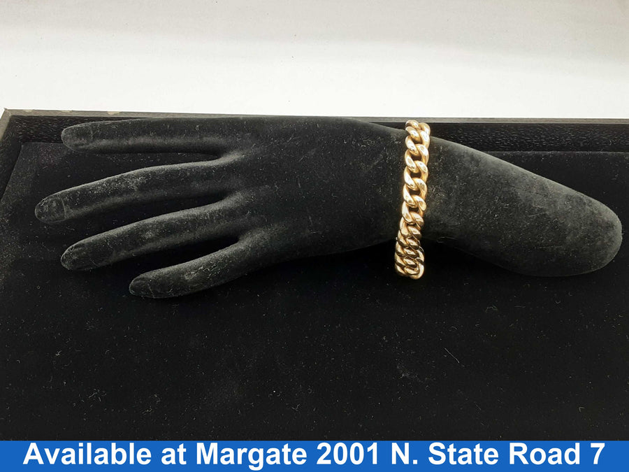 Cuban Link Bracelet - Yellow Gold 10k (.417) 21.2 grams 7 inch