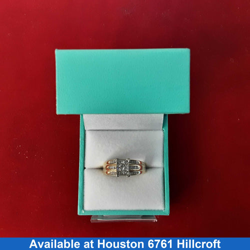 Women's Ring - Solitaire - Yellow Gold 14k (.585) 4.7 grams Size 7