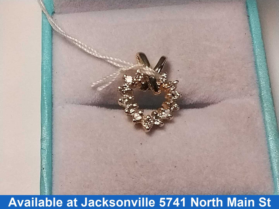 Diamond Pendant - Yellow Gold 14k (.585) 1.8 grams