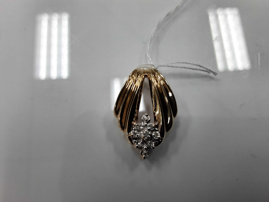 Diamond Pendant - Yellow Gold 14k (.585) 3.2 grams